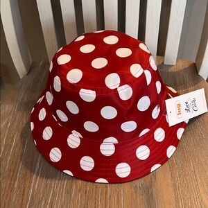 Lug hat REVERSIBLE CANOPY Crimson Large Dot